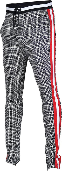 brand Mens Hip Hop Premium Slim Fit Track Pants - Athletic Jogger Bottom with Side Taping