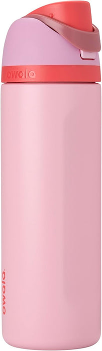 Freesip 24 oz Insulated Stainless Steel Water Bottle with Straw - BPA-Free for Sports, Travel, and School, Very Dark Finish