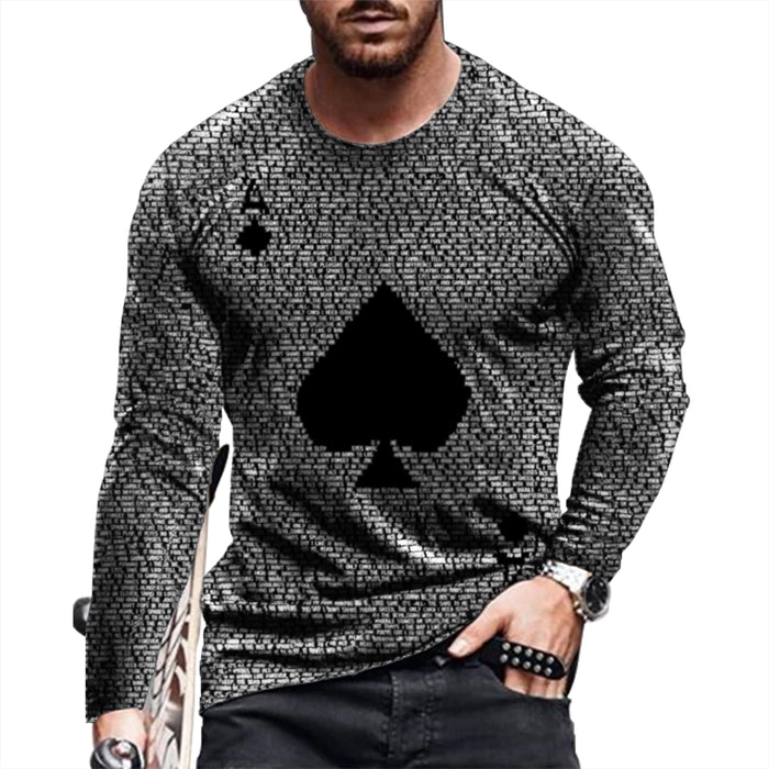 ⭐T-Shirt Men Novelty Black Long Sleeve Fashion Ultra Soft Streetwear T Shirt Tee