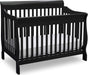 Canton 4-In-1 Convertible Crib - Easy to Assemble, Black