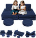 Kids Couch Sofa Modular Toddler Couch for Playroom, 8-Piece Fold Out Baby Couch Play Set, Children Convertible Sofa Foam Couch