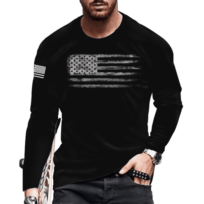 ⭐T-Shirt Men Novelty Black Long Sleeve Fashion Ultra Soft Streetwear T Shirt Tee