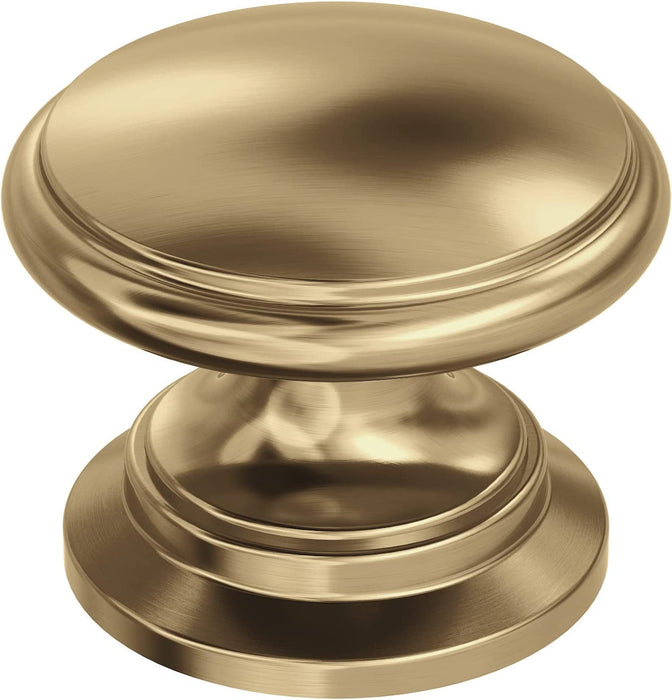 Amerock | Cabinet Knob | Satin Nickel | 1-1/4 Inch (32 Mm) Diameter | Ravino | 10 Pack | Drawer Knob | Cabinet Hardware