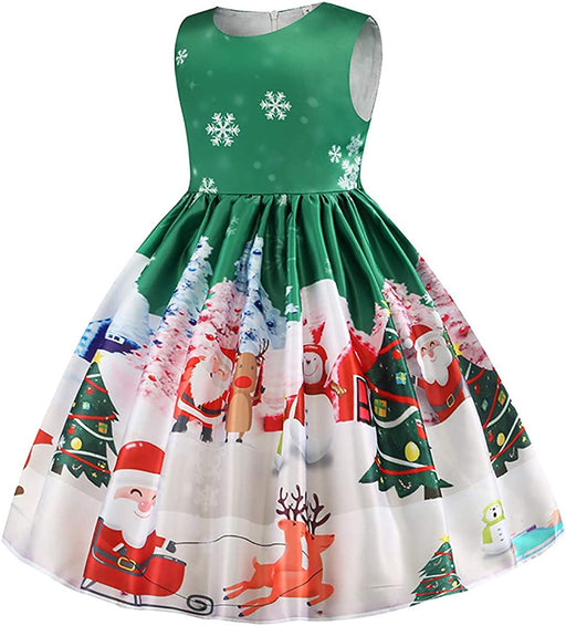 Girls Christmas Dresses Fancy Halloween Christmas Festival Party Dress for 2-9Years Toddler Girls