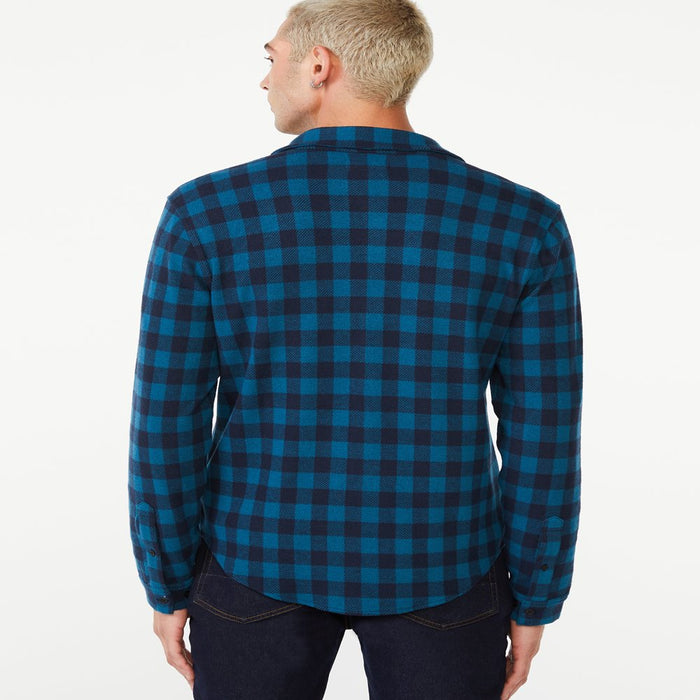 Free Assembly Men'S Knit Flannel Shirt