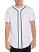 Mens Baseball JERSEY Raglan Plain T Shirt Team Sport Button Fashion Tee Casual