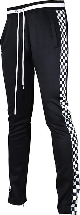 brand Mens Hip Hop Premium Slim Fit Track Pants - Athletic Jogger Bottom with Side Taping