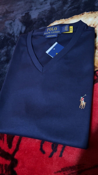 New 2022 Style Polo Ralph Lauren T-Shirts Custom Slim Fit V-Neck