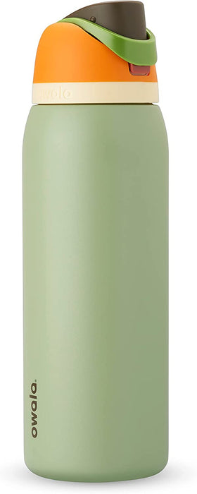 Freesip 24 oz Insulated Stainless Steel Water Bottle with Straw - BPA-Free for Sports, Travel, and School, Very Dark Finish