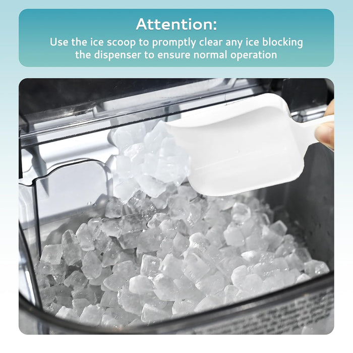 Nugget Ice Makers Countertop, Pebble Ice Maker Machine with 35Lbs/24H Soft Ice, Self-Cleaning Sonic Ice Maker with Ice Scoop&Basket, Pellet Ice Maker for Home/Kitchen/Office(Stainless Steels)