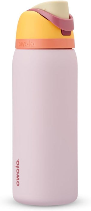 Freesip 24 oz Insulated Stainless Steel Water Bottle with Straw - BPA-Free for Sports, Travel, and School, Very Dark Finish