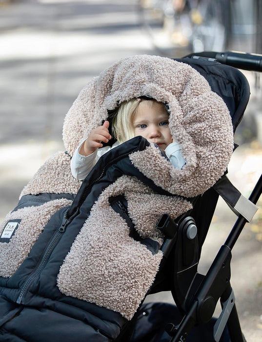 7AM Enfant Stroller Blanket 212 - Adjustable Baby Car Seat Zipped Blanket for Babies Winter, Unisex Multi Purpose Fleece Lined Warm Hooded Toddler Footmuff Water Repellent | (6M - 4T)