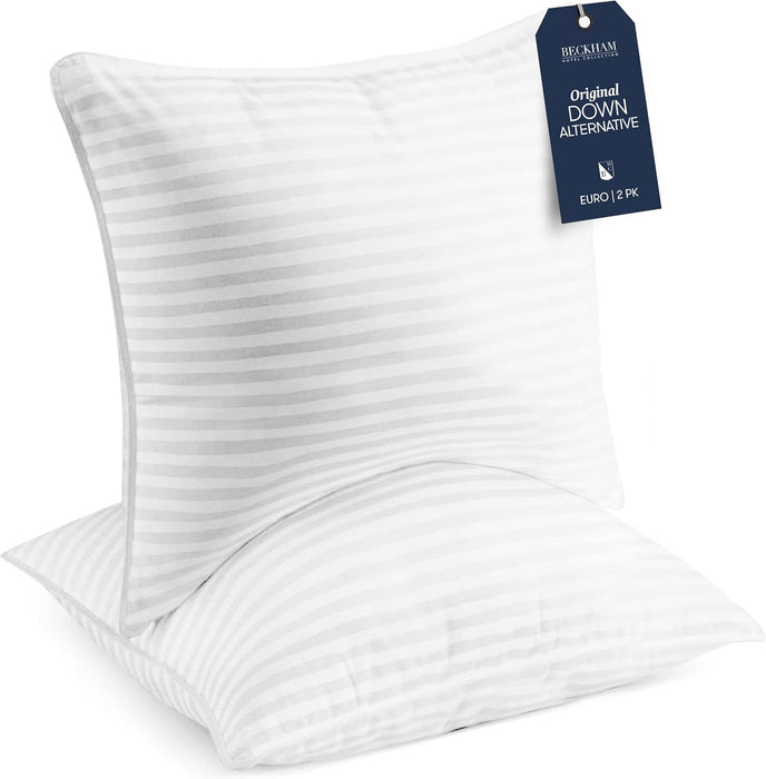 Standard/Queen Size Bed Pillows - Set of 2 Down Alternative Gel Cooling Pillows for Back, Stomach, and Side Sleepers