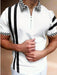 ⭐⭐Polo T Shirts Men Zipper Collar Fashion Golf Short Sleeve 2 Tone Zip Tee Dress