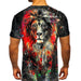 Men T Shirt Black Lion Gaze Fashion Graphic Short Sleeve Tee T-Shirt Classic Fit