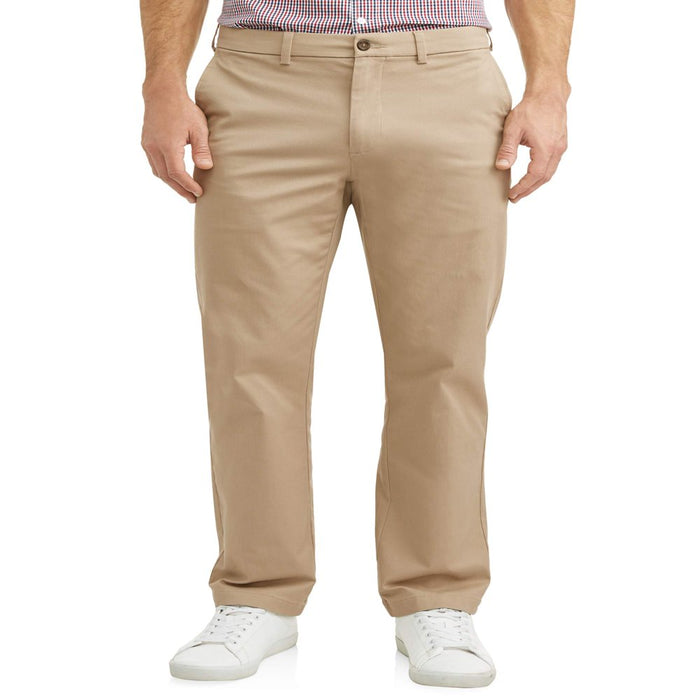 George Men'S and Big Men'S Premium Regular Fit Khaki Pant