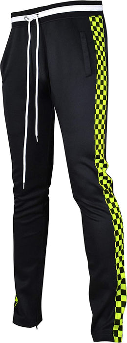 brand Mens Hip Hop Premium Slim Fit Track Pants - Athletic Jogger Bottom with Side Taping