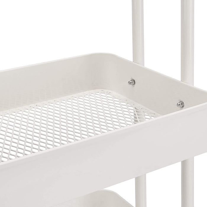 3-Tier Rolling Utility or Kitchen Cart - White