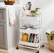 3-Tier Rolling Utility or Kitchen Cart - White