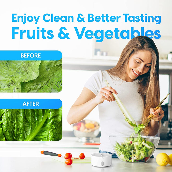 - Fruit and Vegetable Washing Machine, 1-Year Warranty, Fruit Cleaner Device That Cleans Fresh Produce in Water, Waterproof Fruit and Vegetable Cleaner, Fruit and Veggie Purifier