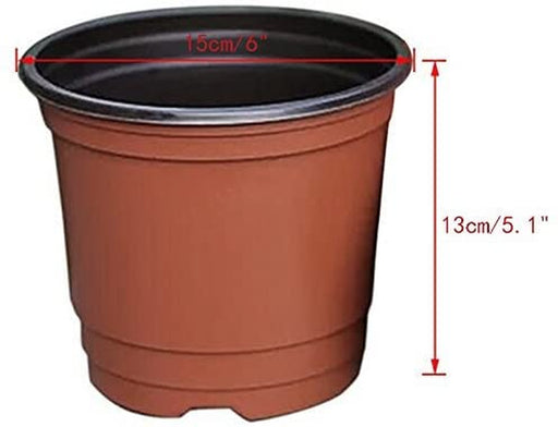 50 Pcs 6" Plastic Plants Nursery Seedlings Pot/Pots Flower Plant Container Seed Starting Pots