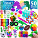 (50 Pcs) Fidget Toys Pack Figette Party Favors Valentines Day Gifts for Kids Adults, Autism Sensory Toy Classroom Prizes Autistic Children Pop Its Bulk Fidgets, Treasure Box Girls Goodie Bag Stress