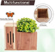 #G-B309A00-US USA Cedar Butterfly House & Flower Pot 2 in 1 Combination Multifunctional Design with Drainage Holes, 9.2 In. L X 5.7 In. W X 8.0 In. H