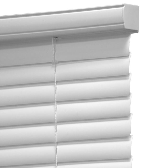 1" Cordless Room Darkening Vinyl Horizontal Mini Blinds, White, 34" X 48"