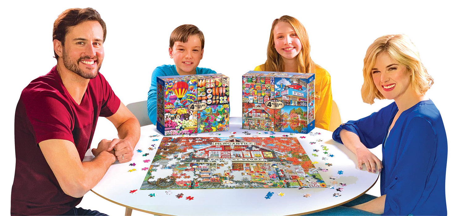 4 in 1 Jigsaw Puzzle Pack - Retro