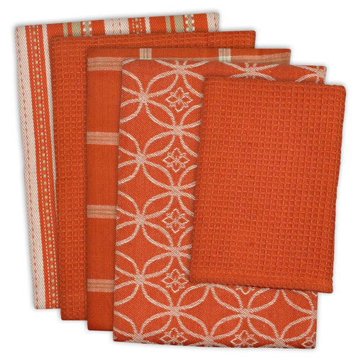 Assorted Spice Dishtowel & Dishcloth (Set of 5)