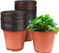 50 Pcs 6" Plastic Plants Nursery Seedlings Pot/Pots Flower Plant Container Seed Starting Pots