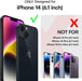 5 in 1 for Iphone 14 Case, [Not Yellowing] with 2 Tempered Glass Screen Protectors + 2 Camera Lens Protectors [Military Grade Protection] Shockproof Slim Phone Case 6.1 Inch, Matteblack