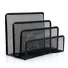 1-Pack Black Mesh Mail Letter Sorter Bills & Documents Organizer File Paper Holder with 3 Storage Slots