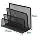 1-Pack Black Mesh Mail Letter Sorter Bills & Documents Organizer File Paper Holder with 3 Storage Slots